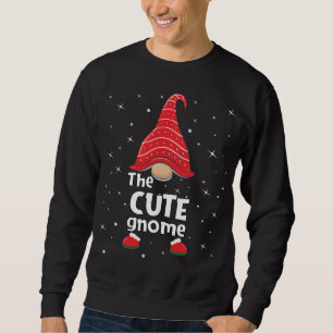 Cute Gnome-familjen matchande julklapp - gaffel Lång Ärmad Tröja
