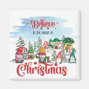 Cute Gnome firar jul-Helgdag Magnet