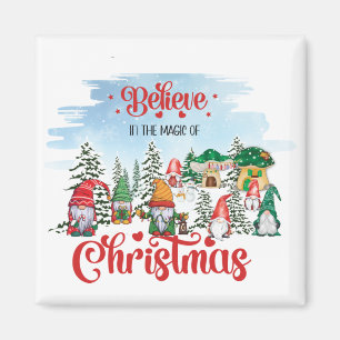 Cute Gnome firar jul-Helgdag Magnet