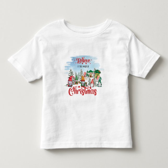 Cute Gnome firar jul-Helgdag T Shirt (Framsida)
