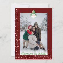 Cute Gnome för Helgdagars Family Photo