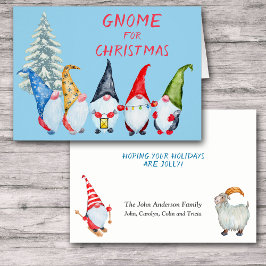 Cute Gnome för julkort Hälsningskort