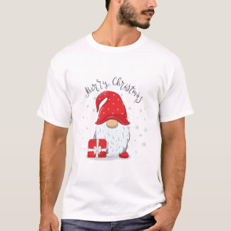 Cute gnome God jul. T Shirt