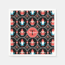 Cute Gnome-Helgdag Pappersservett