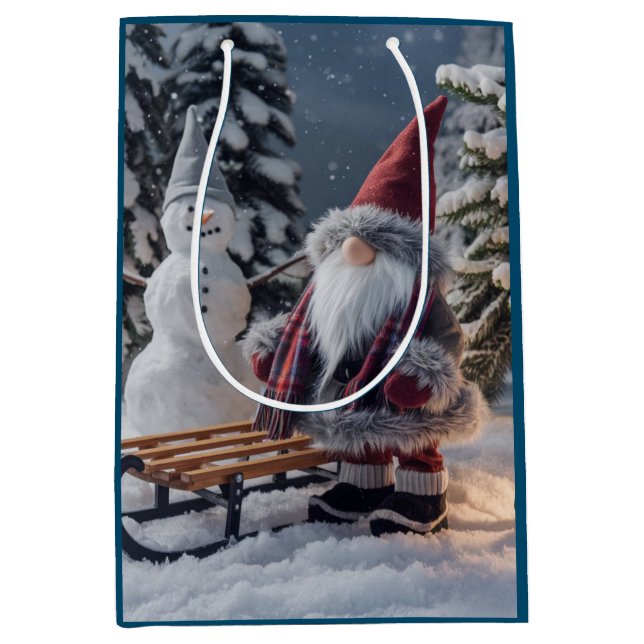 Cute gnome i julkläder med slam (Framsidan)