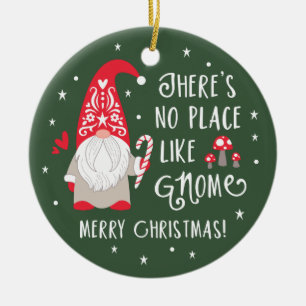 Cute Gnome jul Ceramic Ornamic Julgransprydnad Keramik