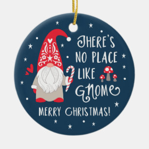 Cute Gnome jul Ceramic Ornamic Julgransprydnad Keramik