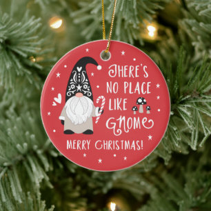 Cute Gnome jul Ceramic Ornamic Julgransprydnad Keramik