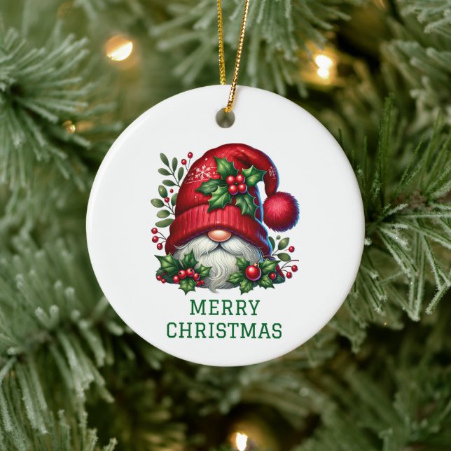 Cute Gnome-jul Julgransprydnad Keramik (Träd)