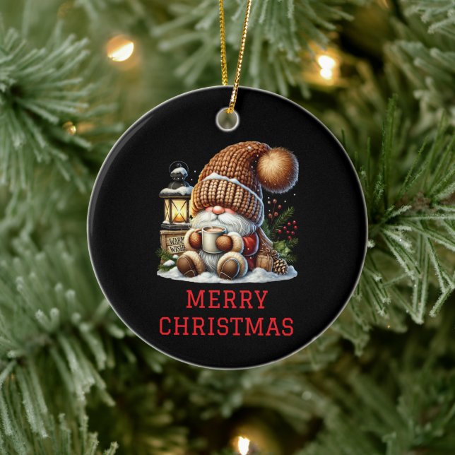 Cute Gnome-jul Julgransprydnad Keramik (Träd)