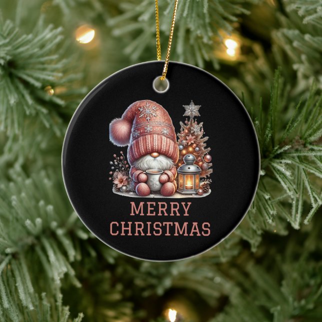 Cute Gnome-jul Julgransprydnad Keramik (Träd)