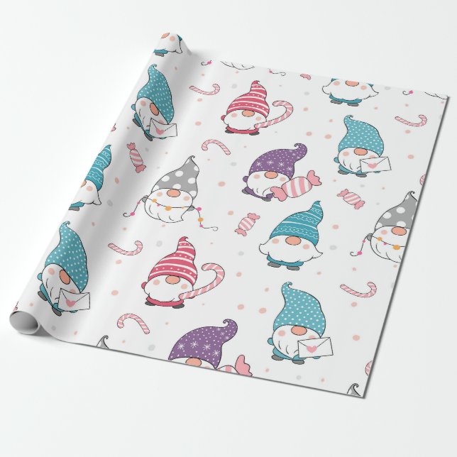 Cute Gnome-julafton Papper Presentpapper (Utrullad)