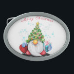 Cute Gnome-julbuss Bälte<br><div class="desc">Jul-Bälte-låsbeslag med Cute Gnome med Julgran Hat och Gift Funny Teckning - Anpassade - eller Välj / lägg till din unika text / Namn / Färg - Gör din Speciella buffertutskrift för Bälte - Ändra storlek och flytta eller ta bort eller lägg till inslag / text med verktyg för anpassning!...</div>