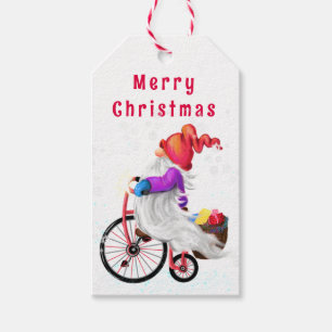 Cute Gnome-Juletiketter Presentetikett