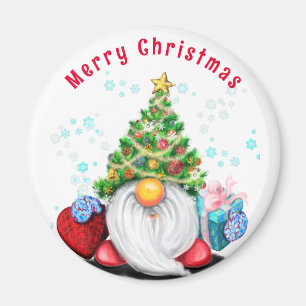 Cute Gnome-julgranen Magnet
