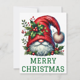 Cute Gnome-julkort Julkort