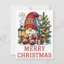 Cute Gnome-julkort Julkort