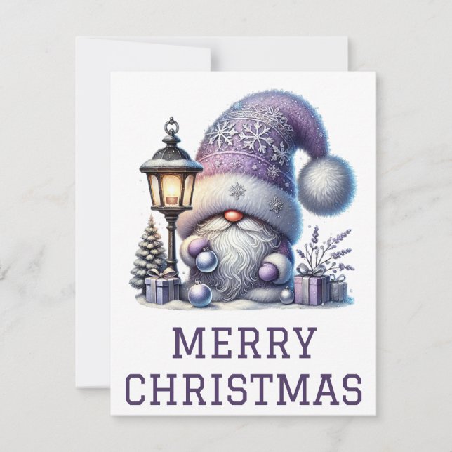 Cute Gnome-julkort Julkort (Framsida)