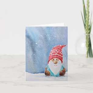 Cute Gnome-julkort Viktig Helgdag Kort