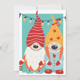 Cute Gnome lite Personlig jul Julkort