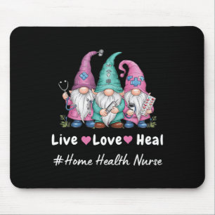 Cute Gnome Live Kärlek Heal Home Health Nurse Tee Musmatta