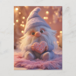 Cute Gnome med hjärta: Alla hjärtans dag design Vykort