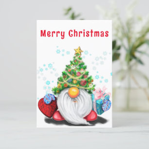 Cute Gnome med julkort