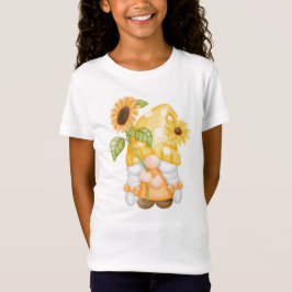 Cute Gnome med Solros T-Shirt
