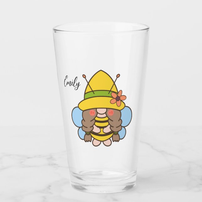Cute Gnome med solrosglas Glaskopp (Framsida)