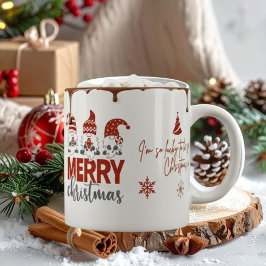 Cute Gnome Merry Christmas Coffee Mug Jumbo Mugg