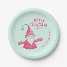Cute Gnome Mint Grönt Rosa Anpassningsbar God jul