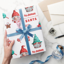 Cute Gnome Mönster Child Namn från Santa Presentpapper