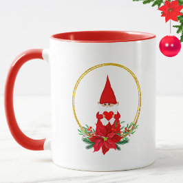 Cute Gnome och julfransen Mugg