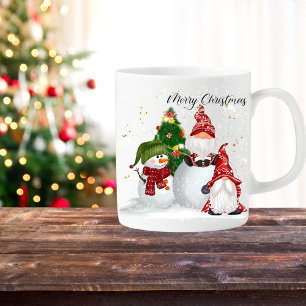 Cute Gnome Snögubbe julgåva Kaffemugg