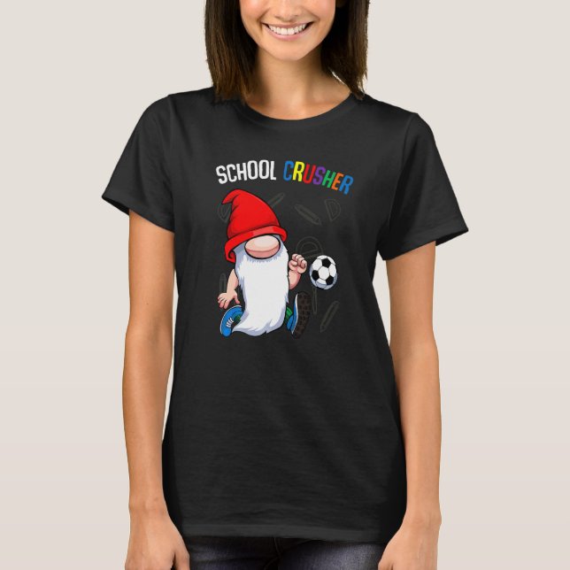 Cute Gnome Soccer St. i Back to school T Shirt (Framsida)