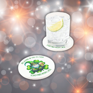 Cute Gnome-St patrick's day med öl Underlägg