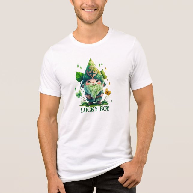 Cute Gnome St. Patrick's Day T Shirt (Framsida)
