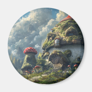 Cute gnome, svamphus magnet