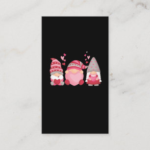Cute Gnome Valentines day Hjärta Visitkort
