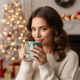 Cute Gnome Watercolor Christmas Pattern Kaffemugg
