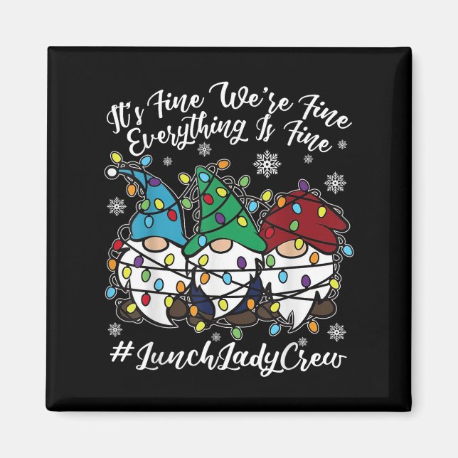 Cute Gnomes Allt är Brans julklapp Magnet (Framsidan)