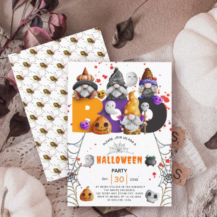 Cute gnomes BOO Halloween Inbjudningar