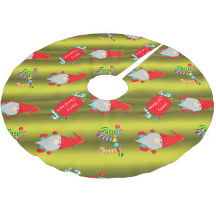 Cute Gnomes, Chartreuse jul Julgransmatta Borstad Polyester