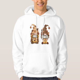 Cute Gnomes Coffee Funny Caffeine Manar Kvinnor Hoodie