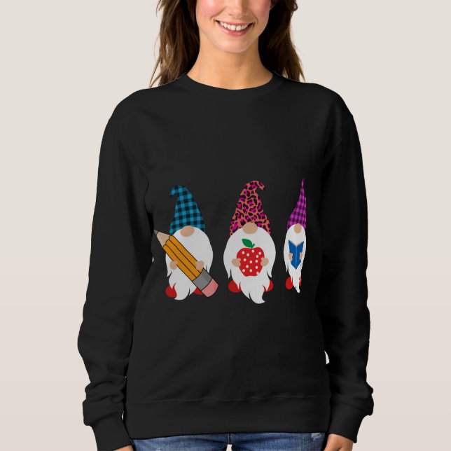 Cute Gnomes Funny Back to school Gift Teacher och T Shirt (Framsida)