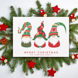 Cute Gnomes God jul Helg Vykort