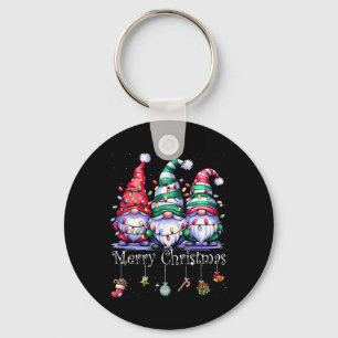 Cute Gnomes God jul Light Family Gnome Xma Nyckelring