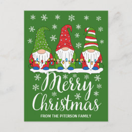 Cute Gnomes God jul Vykort