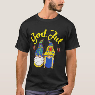 Cute Gnomes Gud Jul Svensk jul T Shirt