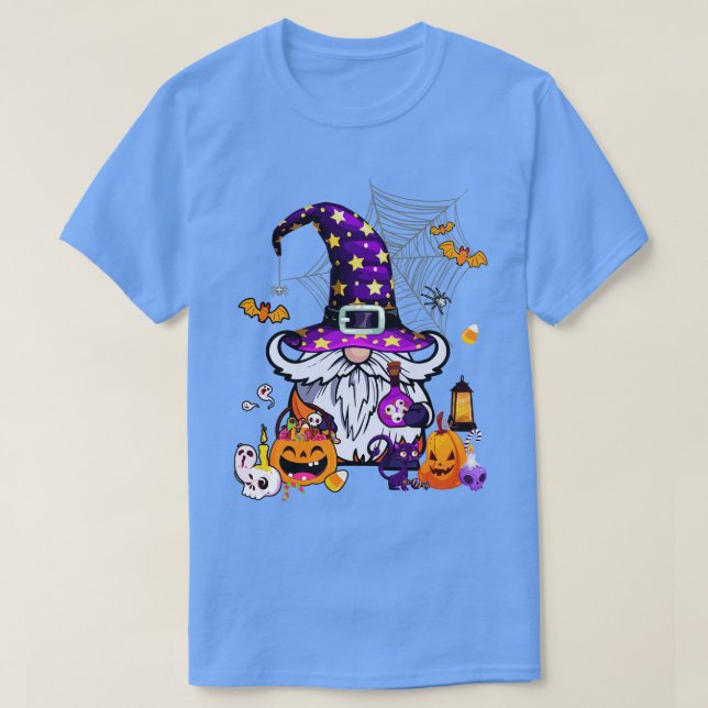 Cute Gnomes Happy halloween Fall Candy corn Pumpki T Shirt (Design framsida)